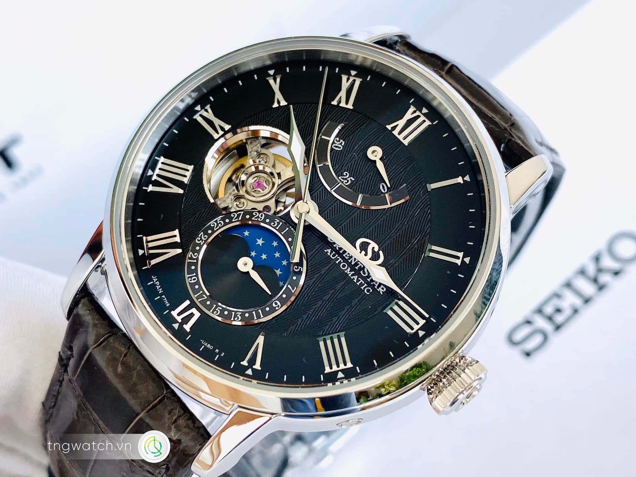 Đồng hồ Orient Star Mechanical Moonphase RK-AY0104N