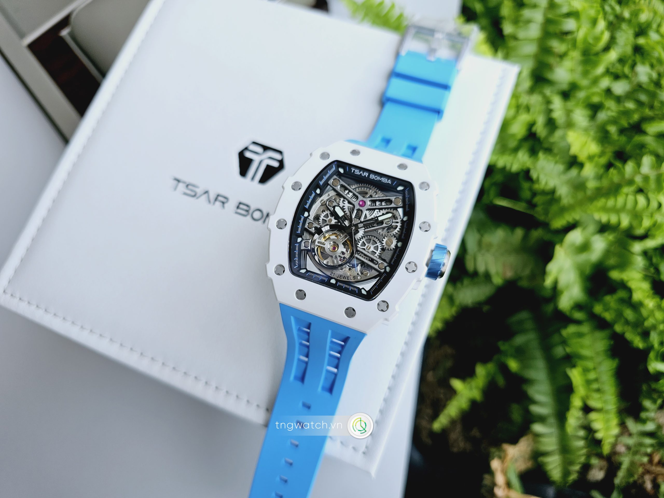 Đồng hồ Tsar Bomba Ceramic Bezel Waterproof TB8208C-WBLUE